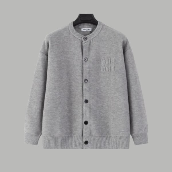 Miumiu original crewneck cardigan knit coat