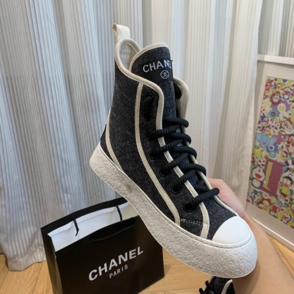 Chanel original new canvas boots