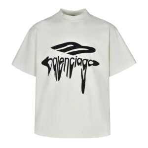 Balenciaga 1:1 melted letter print short-sleeved shirt 230g