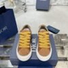 Dior original casual shoes diamond pattern canvas inlay