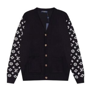 Louis Vuitton Knitted cardigan combed wool match color