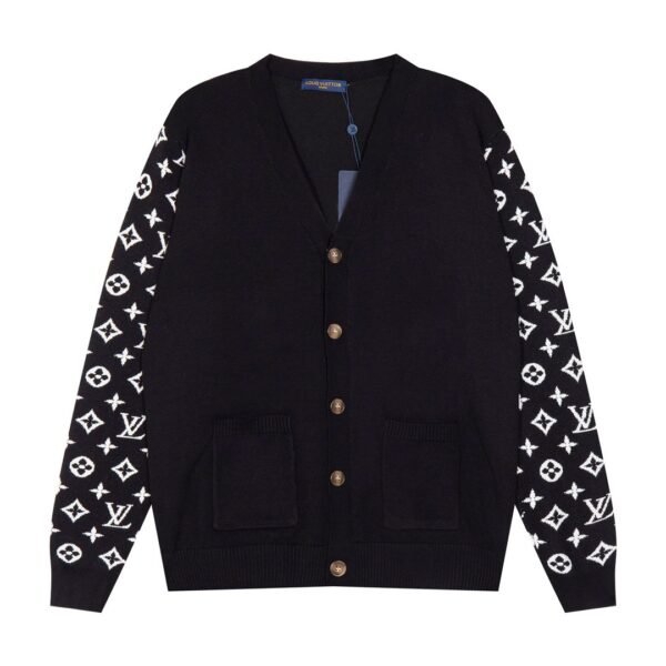 Louis Vuitton Knitted cardigan combed wool match color