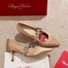 Roger vivier bouquet of flower diamonds kitten shoes