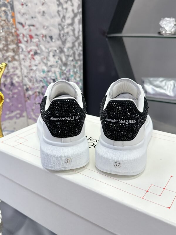 McQueen White shoes calfskin leather sneakers