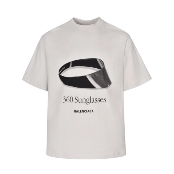 Balenciaga sunglasses printed short-sleeved T-shirt