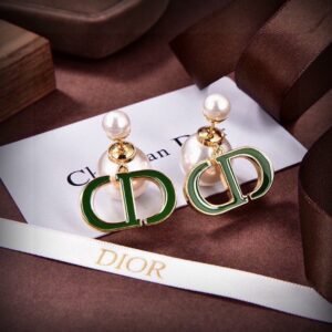 0-11-8.jpg Dior CD earrings Dark green 18k gold