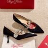 Roger vivier bouquet of flower diamonds kitten shoes