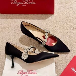 Roger vivier bouquet of flower diamonds kitten shoes