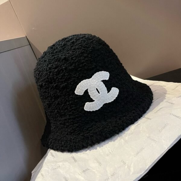 chanel original lamb wool bucket hat 57cm