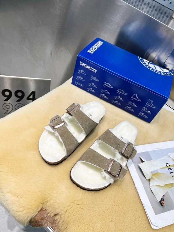 birkenstock original wool slippers imported mercerized cowhide suede upper