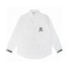 0-2-14.jpg loewe new embroidered logo smudged gray striped embroidered shirt