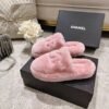 Chane Wool slippers pure fur all lamb wool
