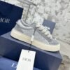 Dior original casual shoes diamond pattern canvas inlay