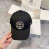 gucci embroidered baseball cap black and white khaki