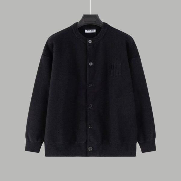 Miumiu original crewneck cardigan knit coat