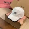 miumiu embroidered baseball cap