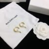 Balenciaga new stud brass plated 18k gold