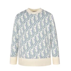 Dior full-print Jacquard round-neck Sweater (off-white)