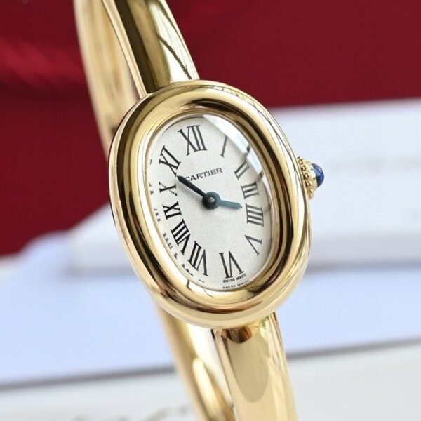 Cartier new bathtub bracelet watch 18k gold