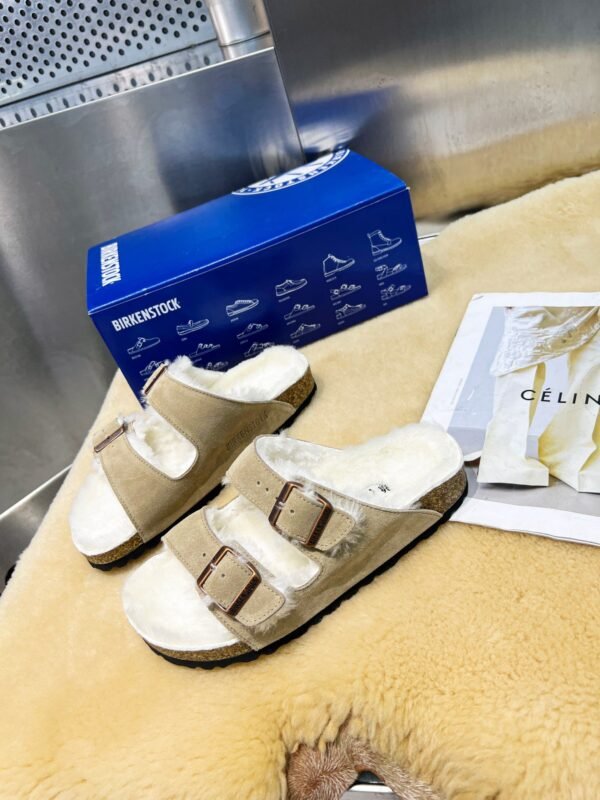 birkenstock original wool slippers imported mercerized cowhide suede upper