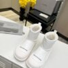 Balenciaga sheepskin all-in-one snow boots white