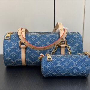 0-4-9.jpg Louis Vuitton papillon denim bleu handbag