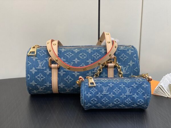 Louis Vuitton papillon denim bleu handbag