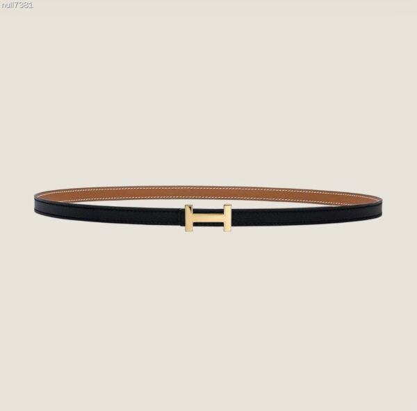 Hermes focus buckle & reversible leather strap 13mm