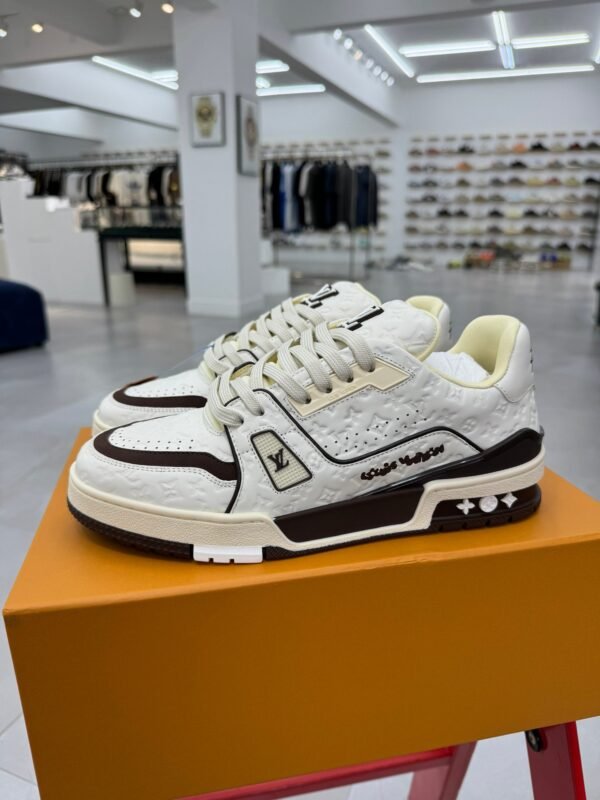 Louis Vuitton & tyler trainer WHITE embossed shoes