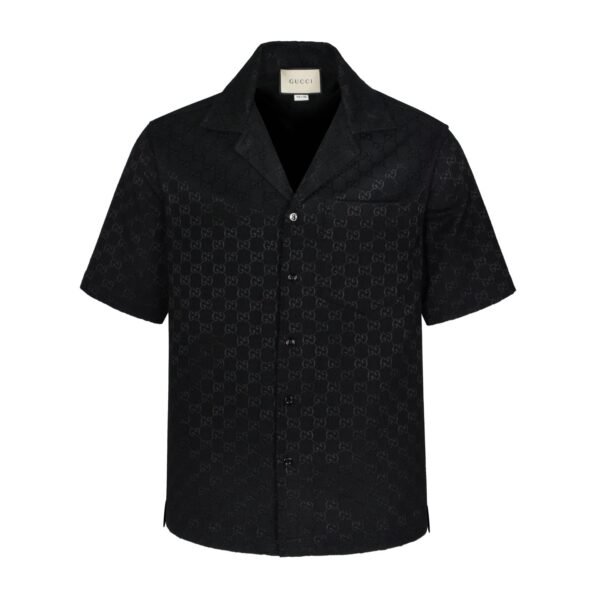 Gucci 1:1 SET black Monoprint short-sleeved shirt and shorts set