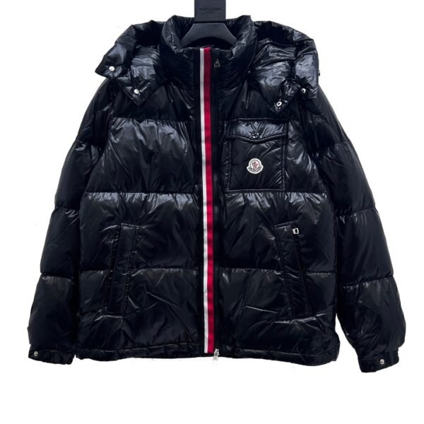 Moncler down jacket Black white 500g white duck down patent skin waterproof
