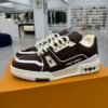LOUIS VUITTON & TYLER TRAINER BROWN EMBOSSED SHOES