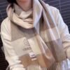Burberry water ripple Original embroidery cashmere scarf