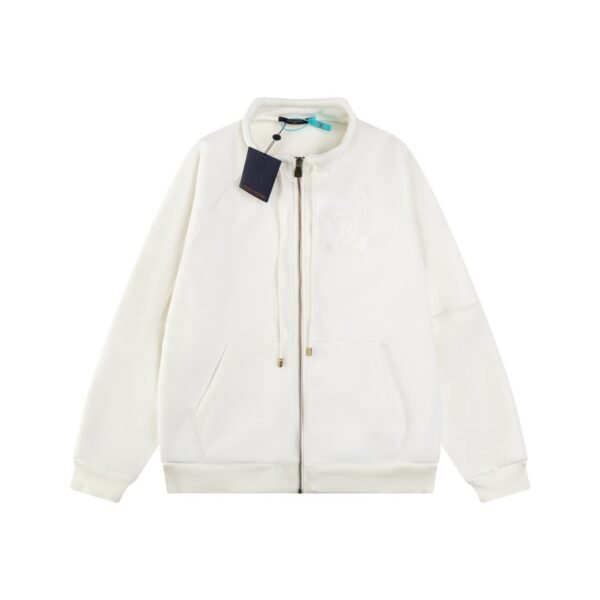 louis vuitton white wool jacket