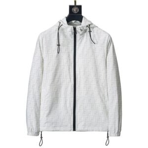 FENDI hoodie white hooded coat