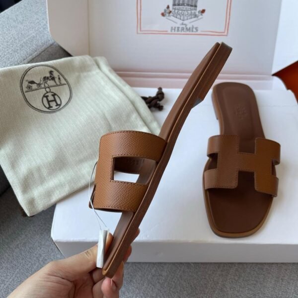 Hermès Oasis Epsom leather H sandals 1:1 material premium version 35-42