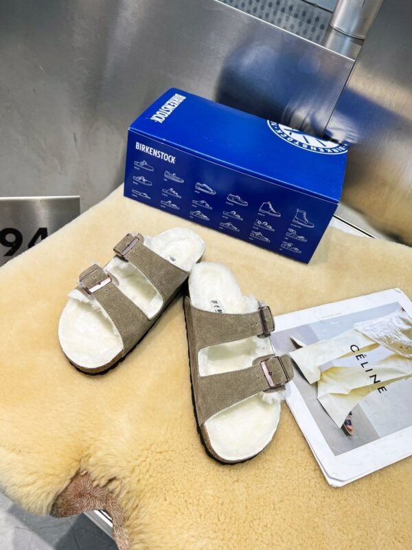 birkenstock original wool slippers imported mercerized cowhide suede upper