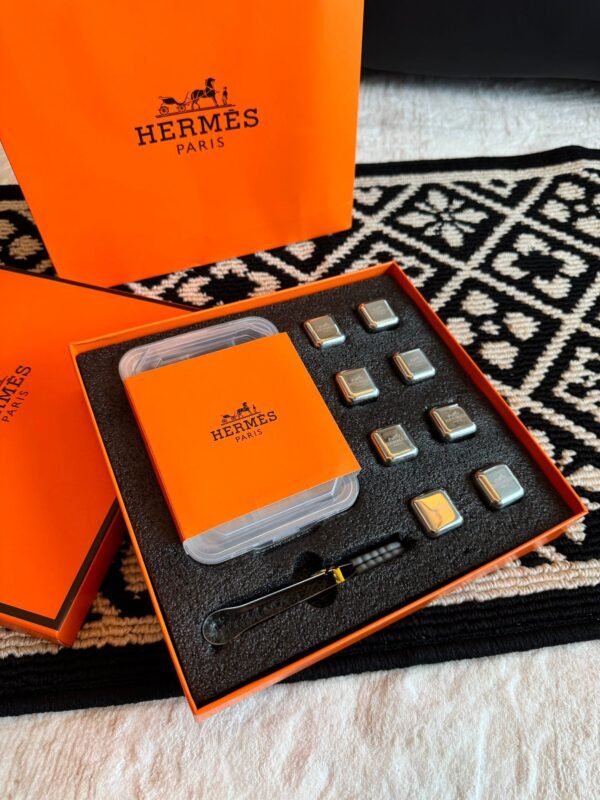 Hermes metal ice cubes