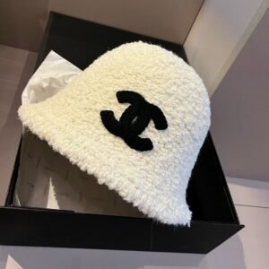 chanel original lamb wool bucket hat 57cm