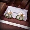 Dior CD earrings Dark green 18k gold