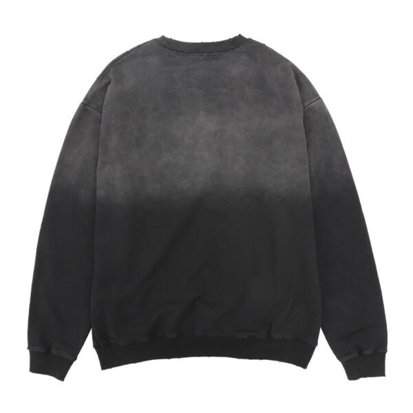 Balenciaga washed lettered printed crew-neck hoodie