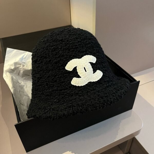 chanel original lamb wool bucket hat 57cm