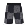 Louis Vuitton white and blue checkered knitted shorts