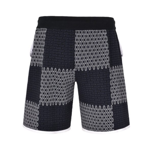 Louis Vuitton white and blue checkered knitted shorts