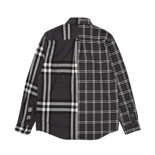 burberry double-brushed striped pair check classic shirt