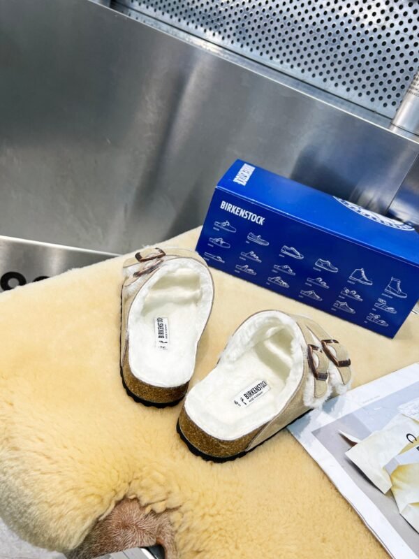 birkenstock original wool slippers imported mercerized cowhide suede upper