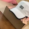 miumiu embroidered baseball cap
