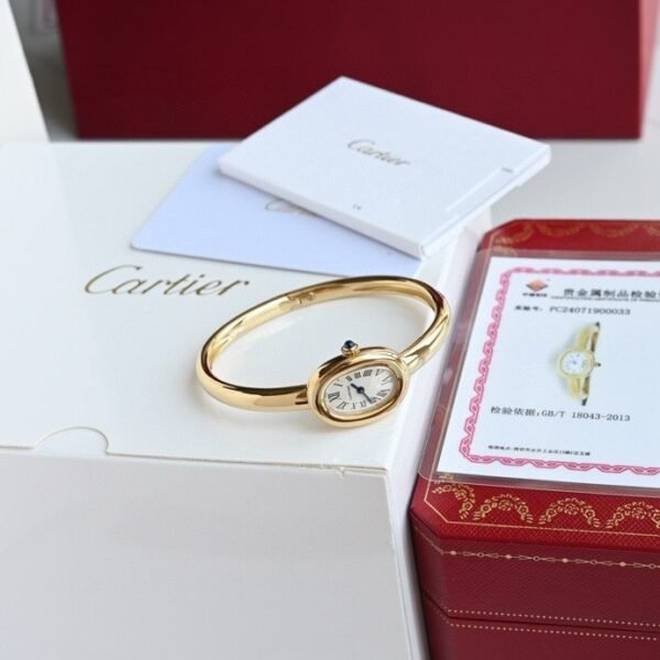 Cartier new bathtub bracelet watch 18k gold