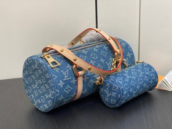Louis Vuitton papillon denim bleu handbag