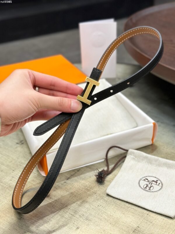 Hermes focus buckle & reversible leather strap 13mm